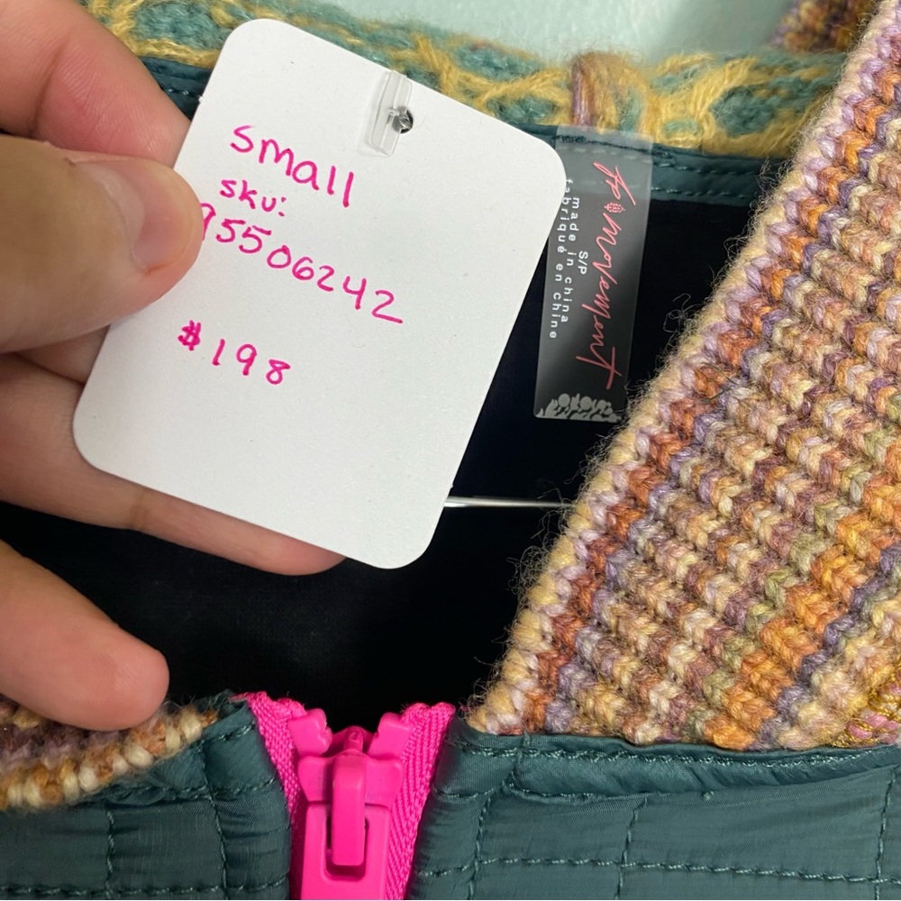 Free People Multicolor Patchwork Jacket - image 4